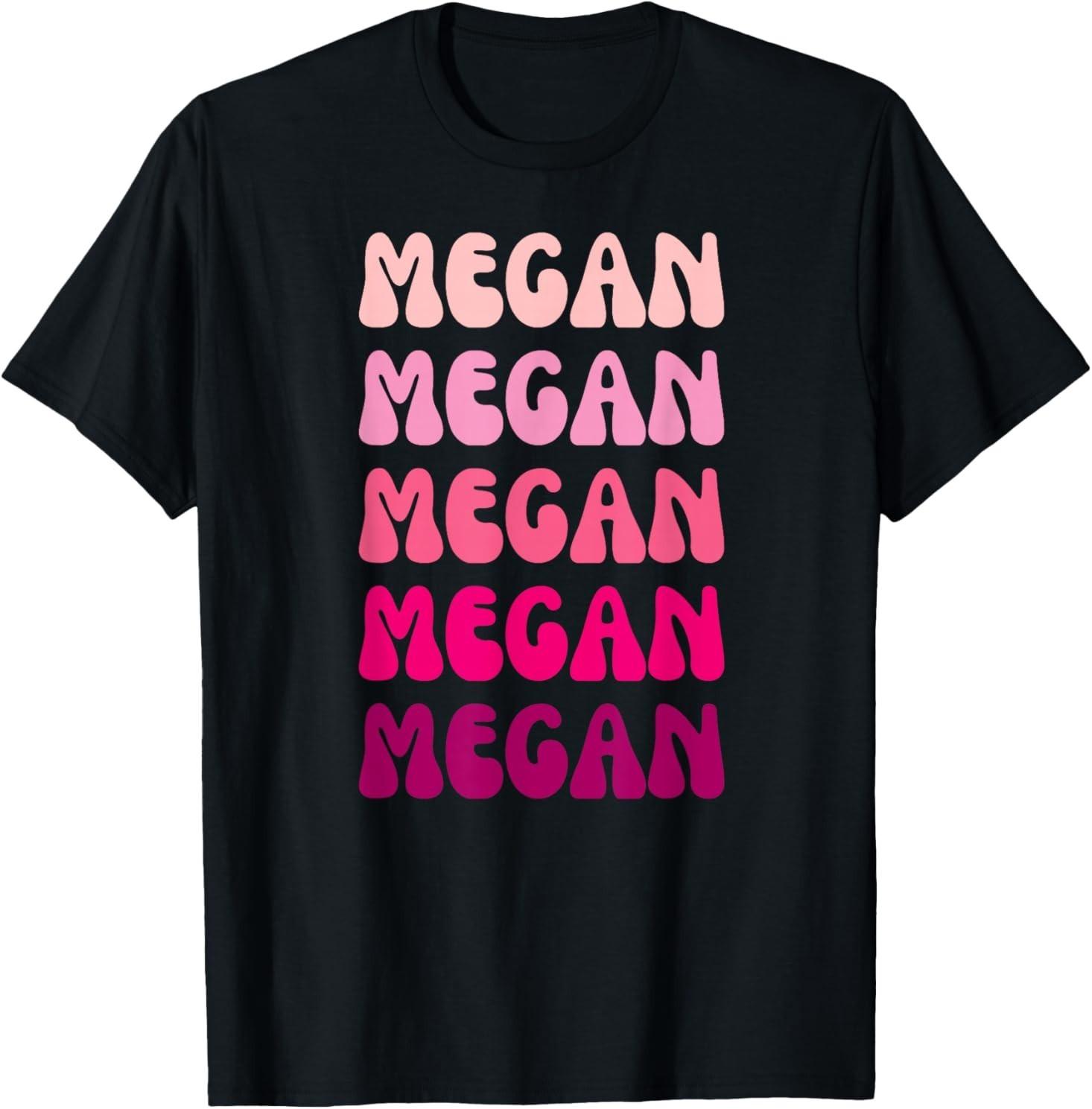 Megan Retro Stack Design T-Shirt L