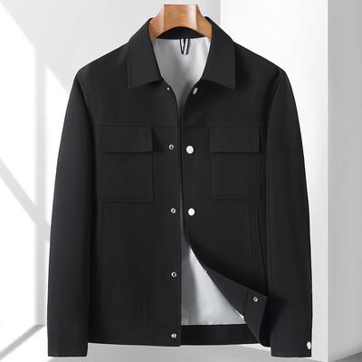 Light Luxury Spring Thin Jacket Men's Short Cargo Coat New Spring and Autumn Casual Lapel Men's Coat