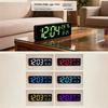 36*11.5*2.3cm Large RGB Digital Wall Clock TEMP Humidity Date Week Count-up Countdown 12/24H Bluetooth Time Synchronization LED Clock