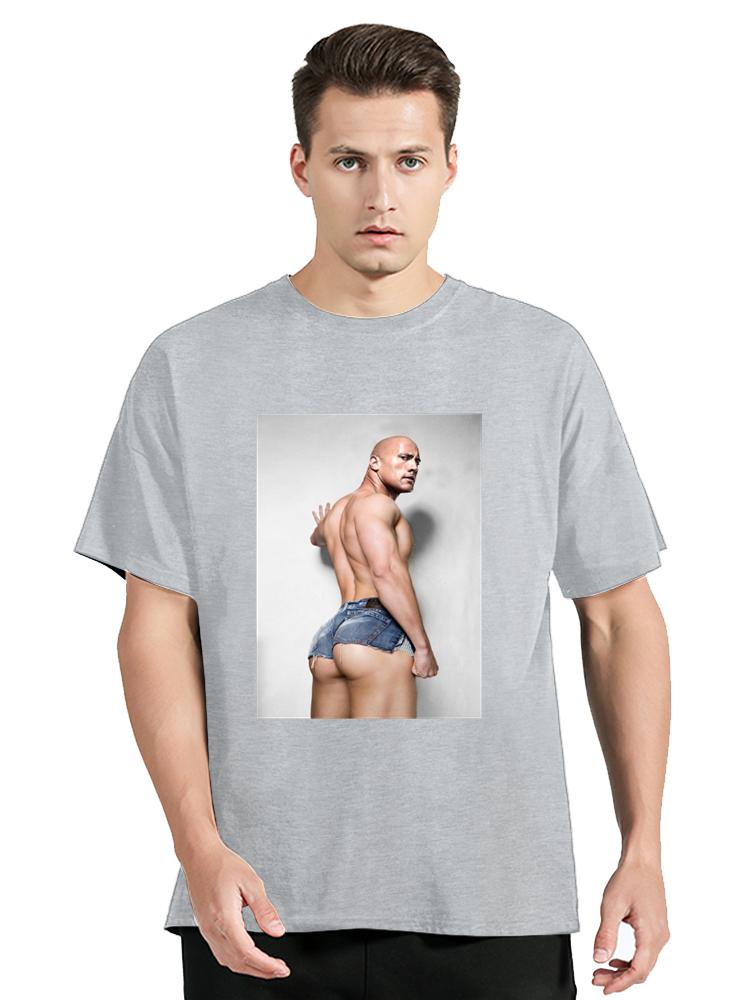 Dwayne Johnson Rock Hard Bottom T-Shirt Lustiges Grafik-T-Shirt Unisex Unisex Sommer Oberteile Freizeit-T-Shirts Kleidung Übergroßes T-Shirt