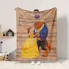 1Pc Beauty Beast Romance Blanket Soft And Comfortable Casual Warm Camping Travel Christmas Halloween Xmas Gift M928406