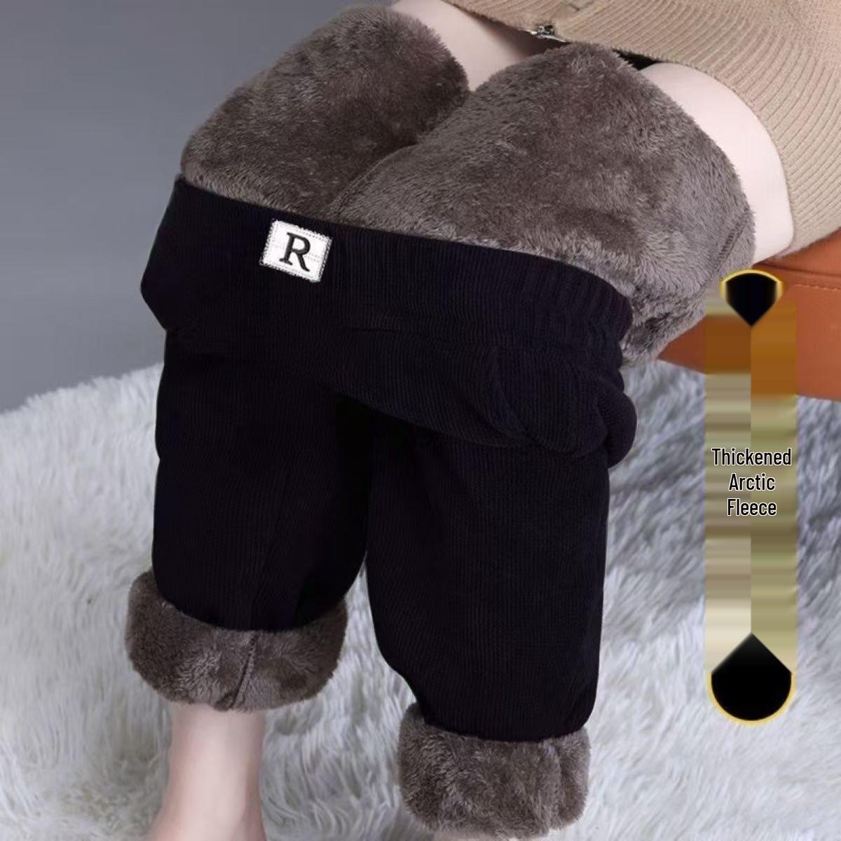 

Женские гаремные брюки на флисовой подкладке из шенилла, утолщенные, больших размеров, повседневные, прямого кроя. 2XL (105-120 jin)