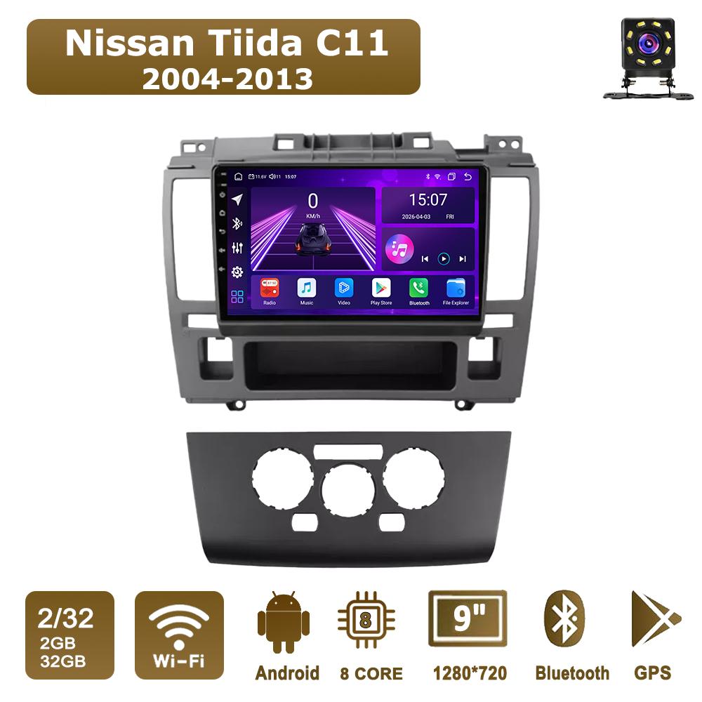 Android Car-Play Car Radio For Nissan Tiida C11 2004-2013 Multimedia Player Head Unit Stereo GPS Navigation BT WIFI,8 CORE ,2+32GB