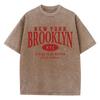 New York Brooklyn Nyc Prints Washed T Shirts Womens Cotton Oversized TShirts Distressed ONeck Comfortable Tops Summer Clothes