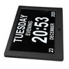 Digital Calendar Clock 8in Large Display Date Time with Reminders Day Night Dimmable Key Remote Control Desk Wall