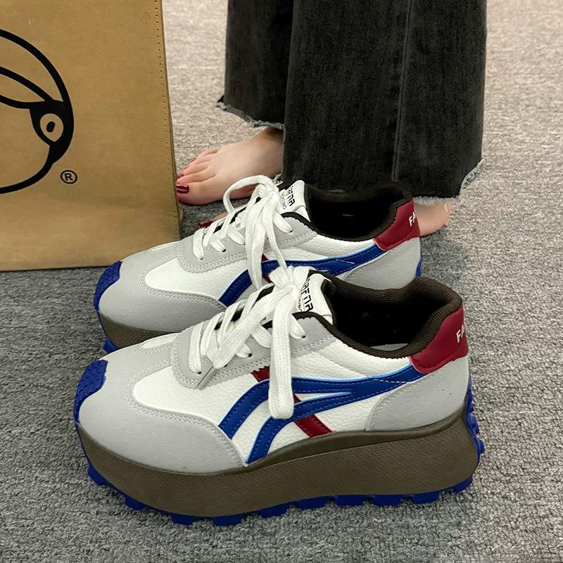 Hong Kong style Internet celebrity genuine high value Forrest Gump shoes women's shoes autumn and winter 2025 new thick sole heightening n