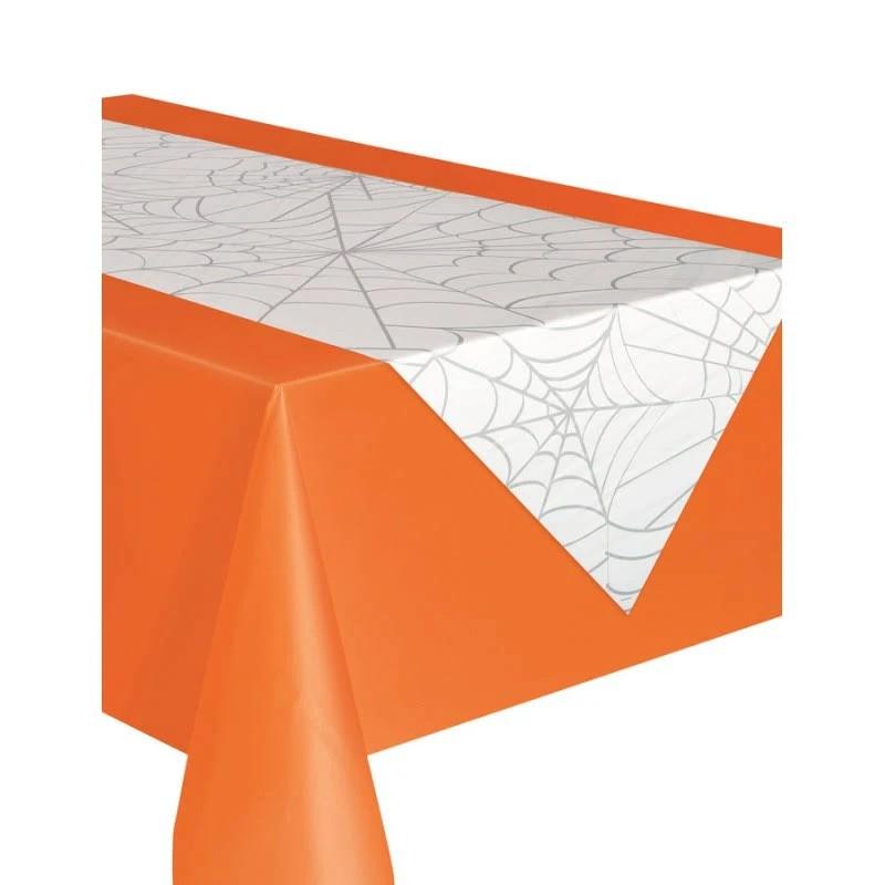 Unique Party Plastic Spider Web Halloween Table Runner