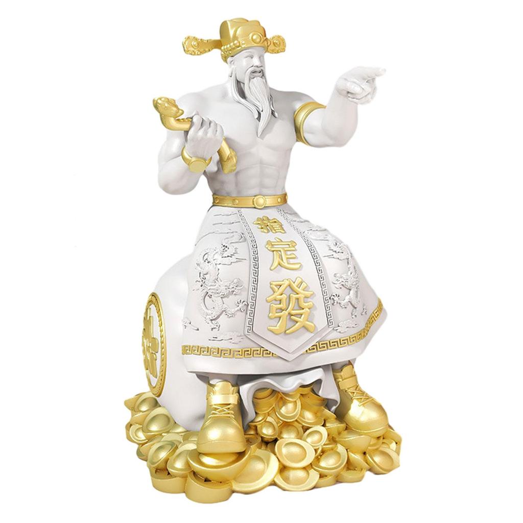 Chinese Cai Shen Statue Feng Shui Decor for Home Office Chinese New Year Gift