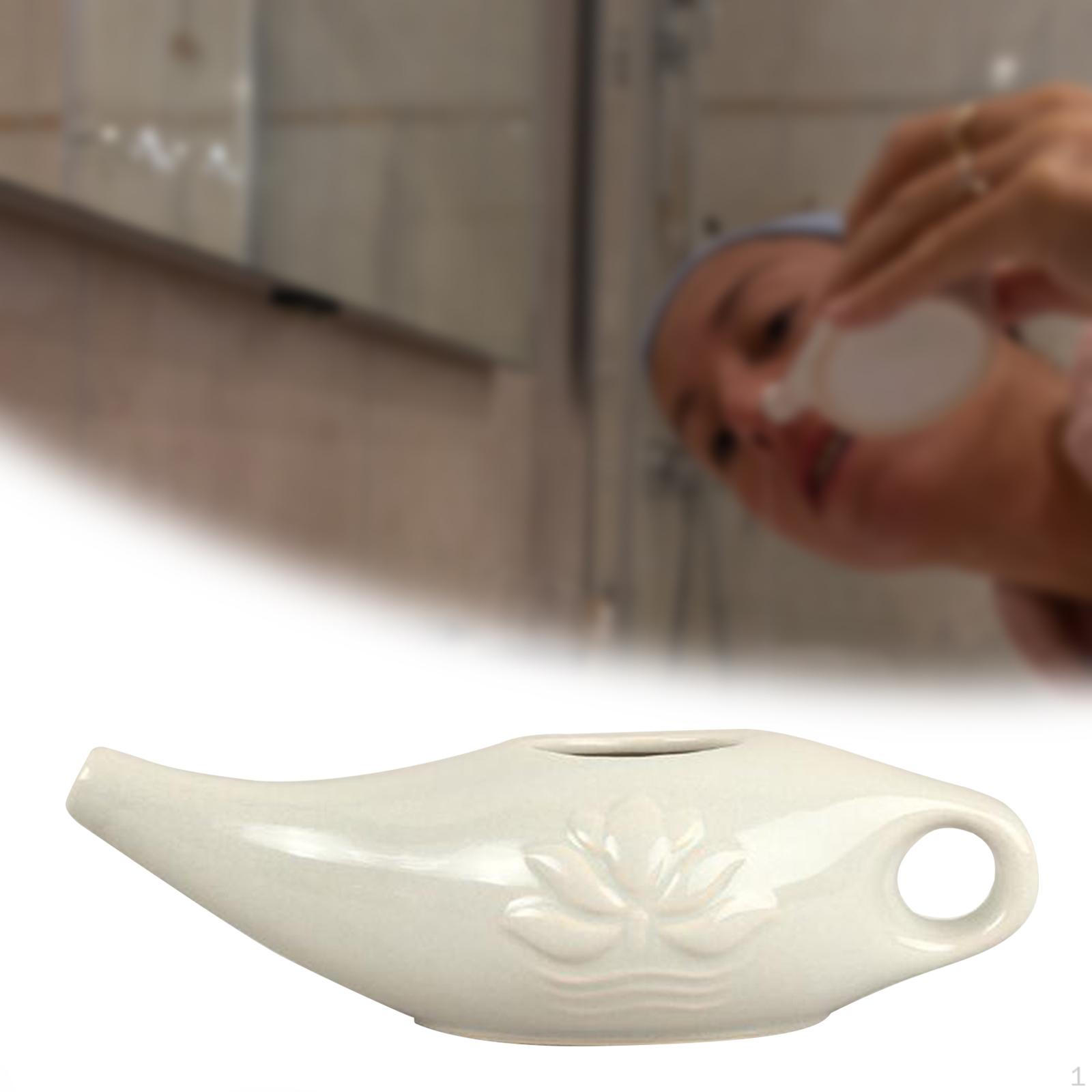 

Керамический ирригатор для промывания носа Neti Pot для промывания носа для полоскания светло-серый