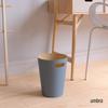 Official Umbra Woodrow Slate Natural Dustbin Can, Blue, 7.5L, Wood, Round, Lidless,