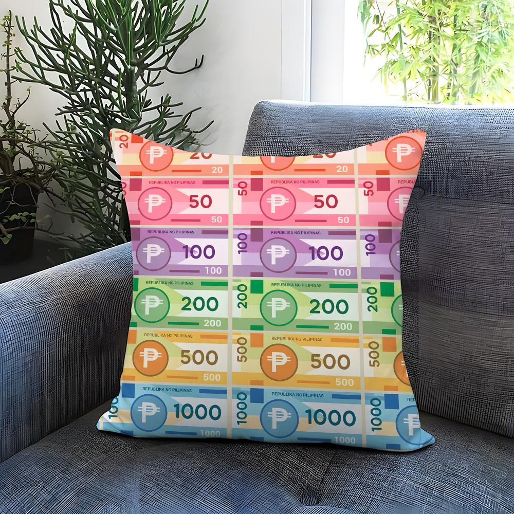 play money Cushion Cover Comfortable Reversible Pillow Cover Ideal for Car Sofa Bedroom & Beyond