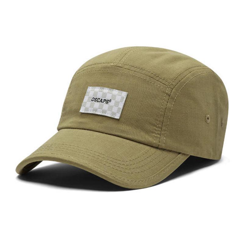 

Simple men s and women s baseball cap, casual versatile Japanese-style visor hat, retro labeled sun-shading sports hat Adjustable хаки