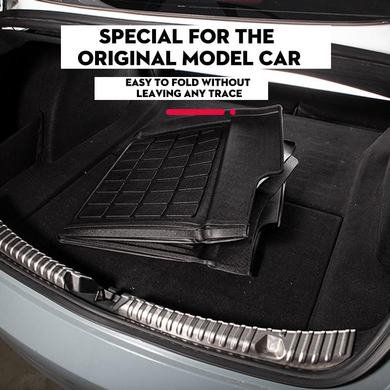 Anti Scrape Special Grade PU Leather Folding Car Trunk Mat For Tesla MODEL X Anti Scrape Special Grade PU Leather Folding Car Trunk Mat For Tesla MODEL X