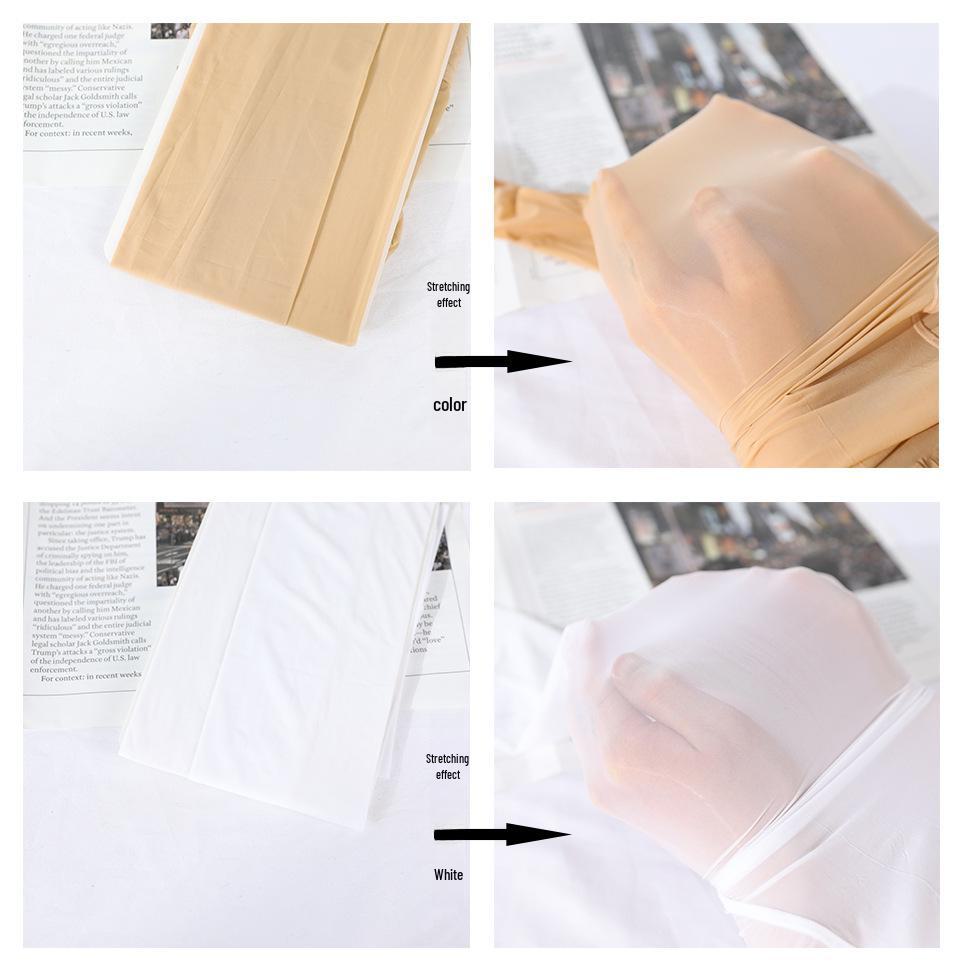 8D Shiny Reflective Performance Cream Stockings - Men's Nine-Point Beautiful Leg Socks