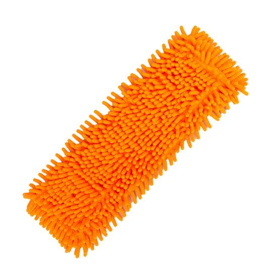 

Mop Head Washable Refill Replace Dust Cloth Cleaning Wet Dry Use Chenille Pad помаранчевий