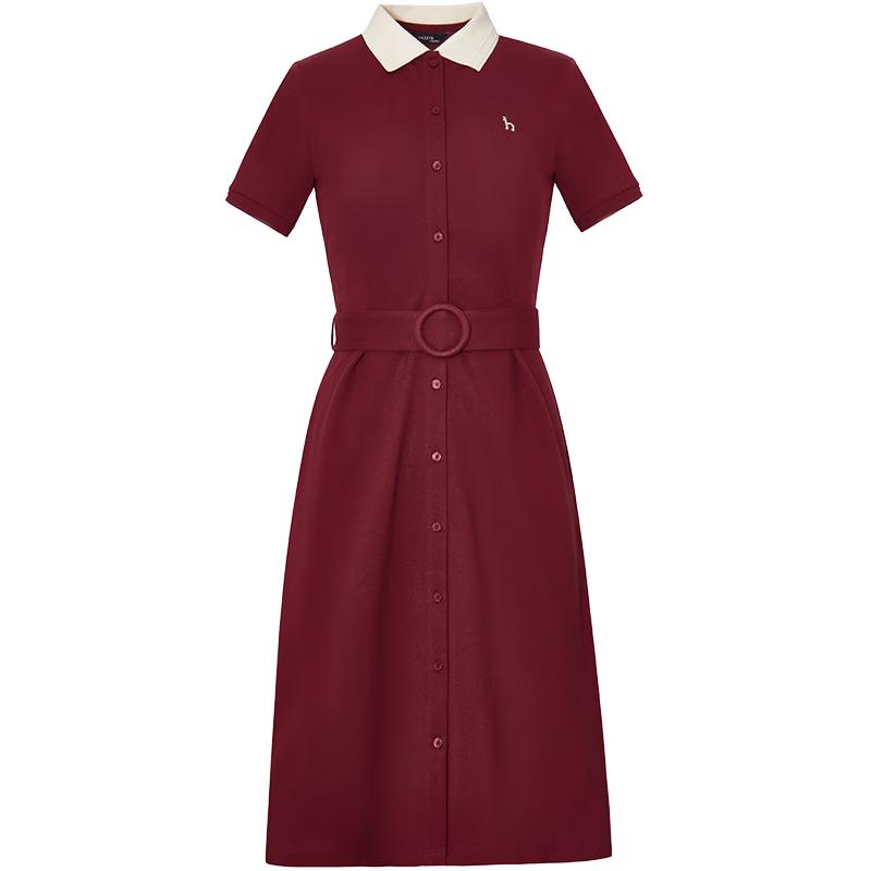 

HAZZYS Women s Lapel Single-breasted A-Line Dress 160/84A38