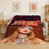 Coperta morbida in flanella alla moda T-Taylor Singer Music, Coperta accogliente per letto, Divano, Divano, Camera da letto, Soggiorno, Viaggio, Picnic