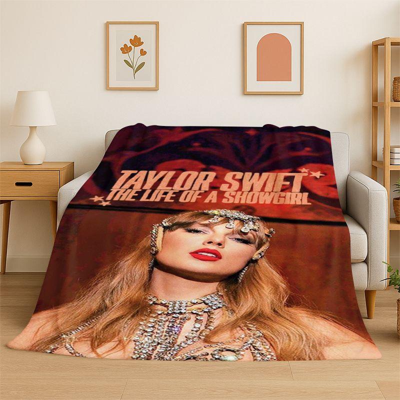 Coperta morbida in flanella alla moda T-Taylor Singer Music, Coperta accogliente per letto, Divano, Divano, Camera da letto, Soggiorno, Viaggio, Picnic