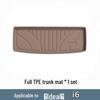 Ideal i8 Car Floor Mats Set - Black/Orange TPE, Fits 25 Models, Includes Trunk Mat.