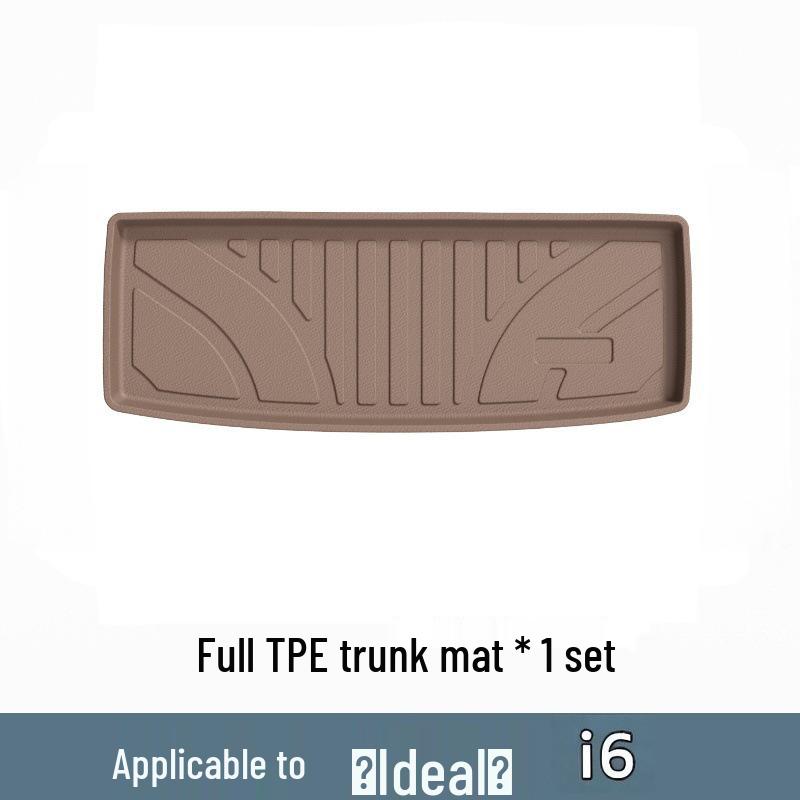 Ideal i8 Car Floor Mats Set - Black/Orange TPE, Fits 25 Models, Includes Trunk Mat.