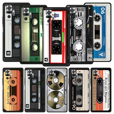 Vintage Cassette Tape Phone Case For Xiaomi Redmi Note 14 13 5G 10 11 12 Pro Plus 4G 14C 13C 12C 10C Black Cover