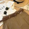 Summer Women's Wide Leg Shorts Thin Cotton A-frame Shorts Office Ladies Loose Casual Zipper Shorts for Women