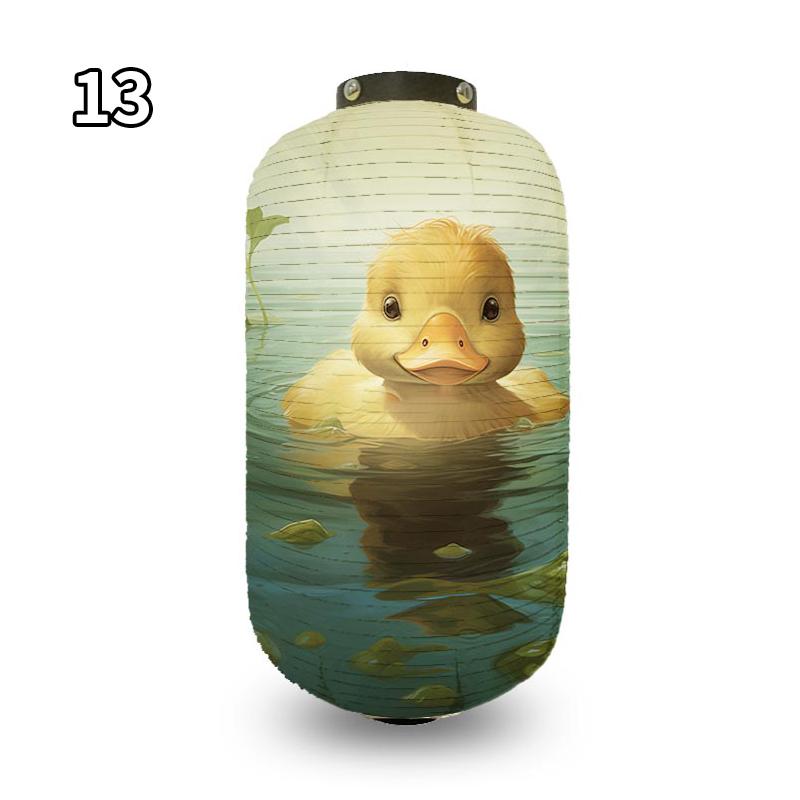 Antique Cartoon Duck Japanese Traditional Cloth Lanterns Restaurant Izakaya Cuisine Decor Advertising Sign Party Decor Lantern