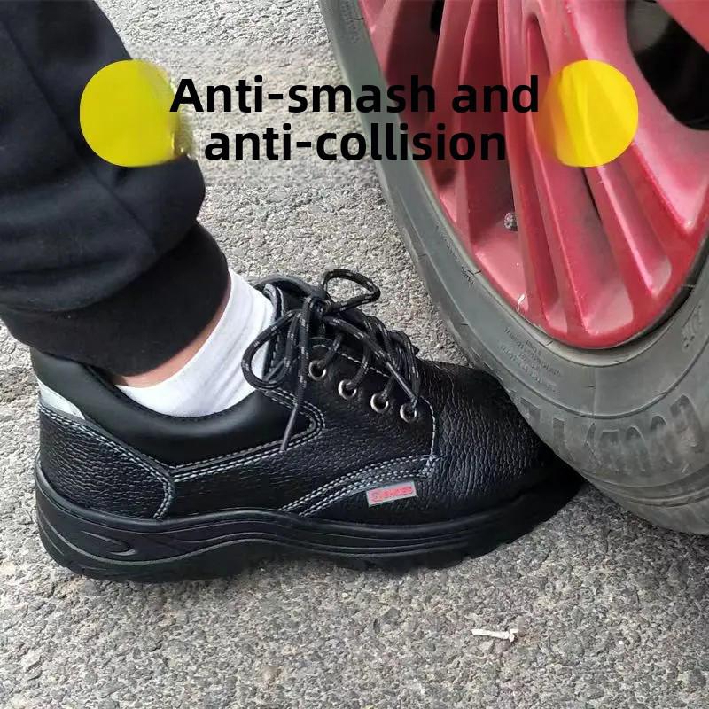 Oulylan Men Lightweight Protection Shoes Anti Smashing Steel Toe Safety Boots Anti Piercing Waterproof Work Footwear Size 38-46