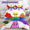 3pcs Duvet Cover Set (1*Duvet Cover + 2*Pillowcase, Without Core), Sprunki Game Print Soft All‑Season Bedding Set, Home Bedroom Decor Gift