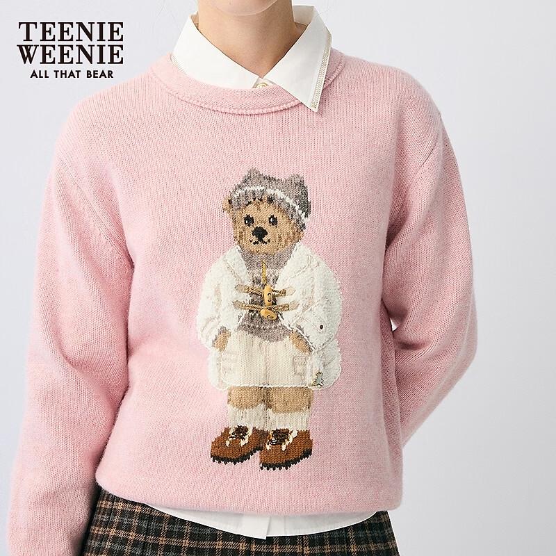 Teenie Weenie Women's Bear Jacquard Knit Sweater