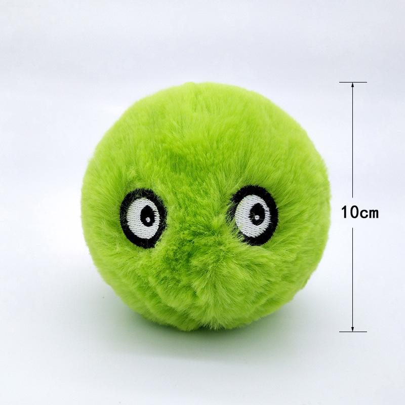 

Интерактивный плюшевый мячик для домашних собак - Устойчивый к укусам и износу, Звуковая игрушка для самостоятельной игры и тренировки. 10cm зелёный