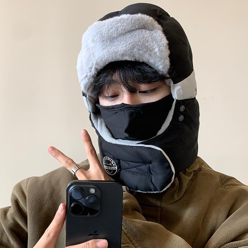 Hat Winter 2025 New Velvet Cold and Windproof Mask Electric Vehicle Riding Warm Artifact Lei Feng Hat
