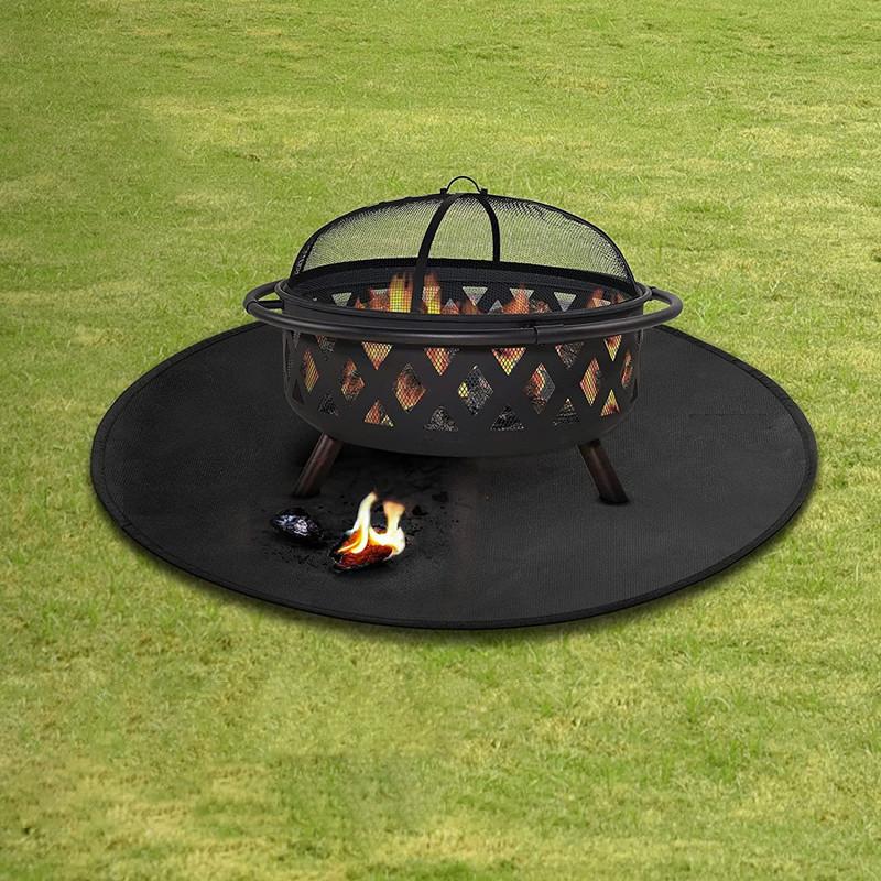 24/30/36palcová kulatá multifunkční nehořlavá podložka pro BBQ, izolační podložka, venkovní kempování, zesílená podložka pod ohniště, podlahová podložka