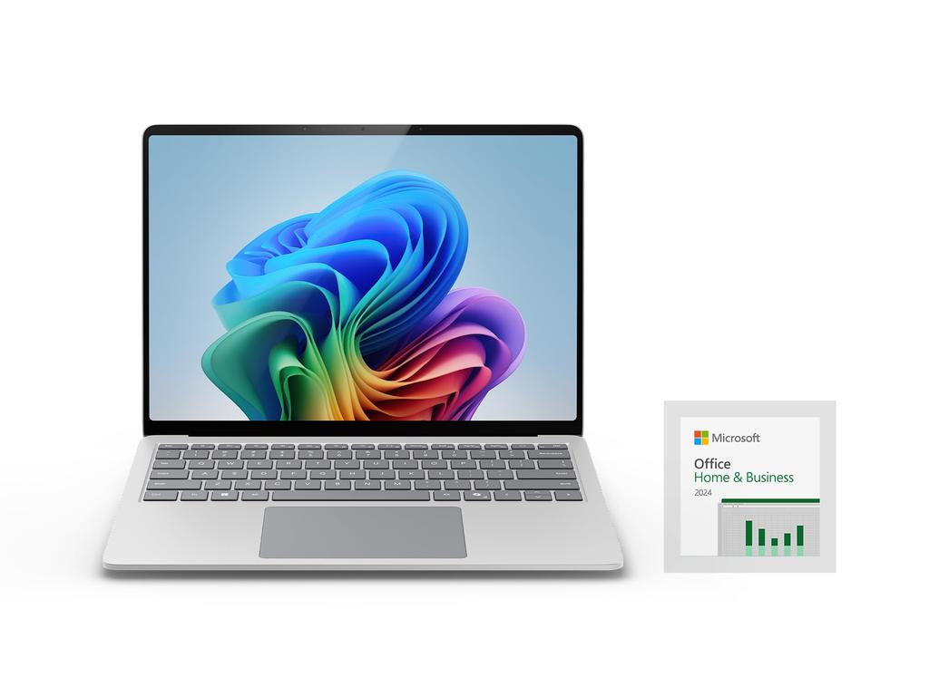 Microsoft Surface Laptop with Office Home and Business Microsoft 365 Basic free X Plus 16GB 256GB Platinum Model (7th Generation) 2024, (1-year