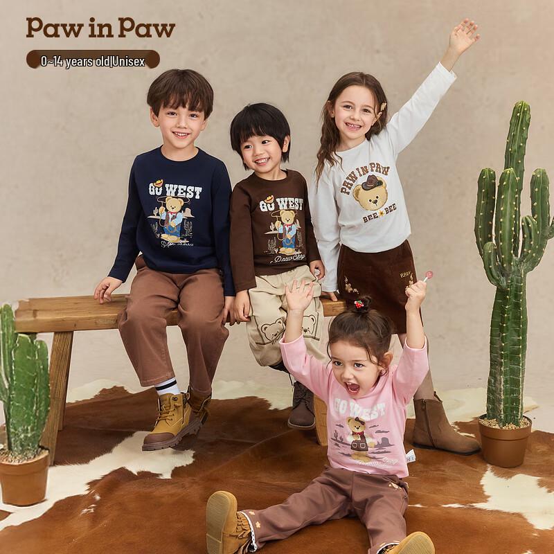 PawinPaw Kids  Cartoon Bear Long-Sleeve T-Shirt 120