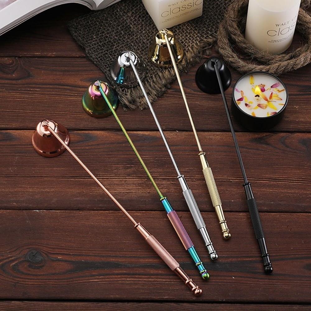 Stainless Steel Candle Flame Snuffer Bell Shape Cover Candle Stopper Wick Snuffer for Home Safety