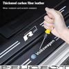 Auto Door Sill Carbon Fiber Car Sticker Protector Strip Waterproof Protect Film For VW GTI Polo Golf GTI Passat Tiguan Hub Cap