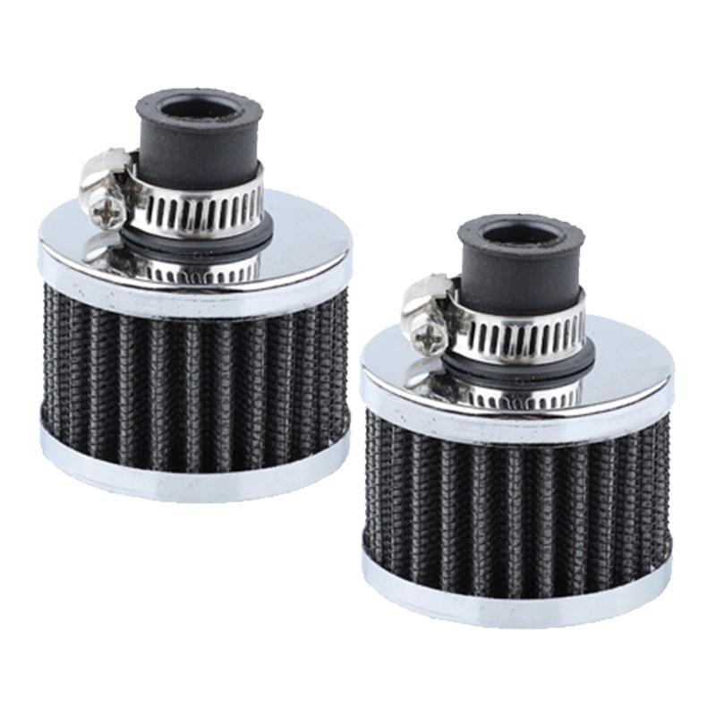 Engine Breather Filter Replacement, 12 Mm Engine Cover Filter with Metal Housing for Breather Line Service and Care