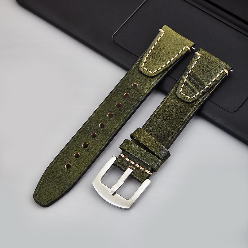 High-End Retro Leather Watch Strap for Xiaomi 8 and Huawei Fit