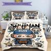 3pcs Duvet Cover Set (1*Duvet Cover + 2*Pillowcase, Without Core), Labubu Print Bedding Set, Bedroom Decor, All‑Season, Birthday Gift