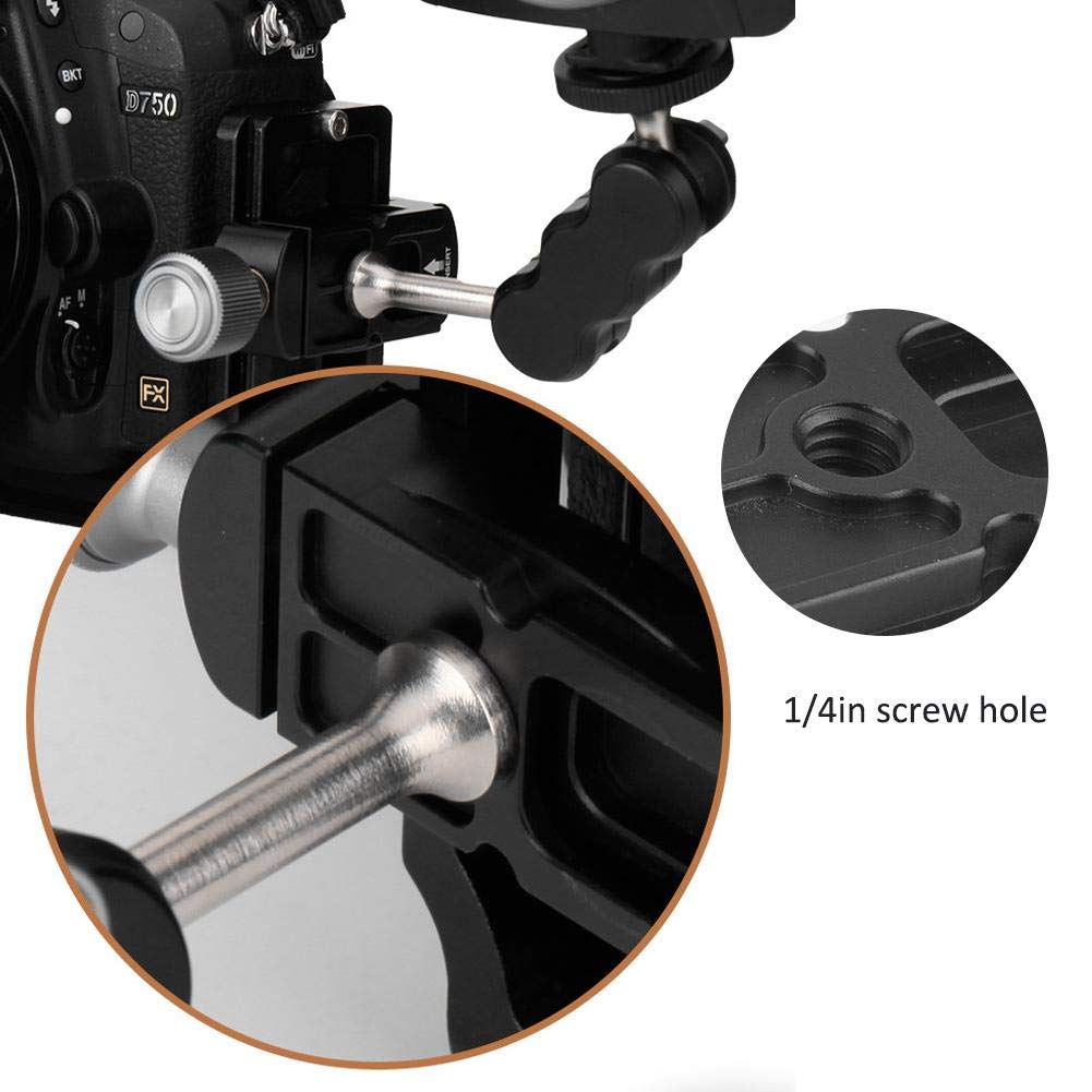 VBESTLIFE Quick Release Aluminum High Screw with Cold for Compatible with Microphones and Lights Plate, Alloy, Durability, 1/4" Hole, Shoe,