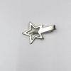 Y2K Silver Star Hair Clips Women Korean Simple Metal Cold Wind Hairpin Girls Sweet Cool Headdress Hair Accessories