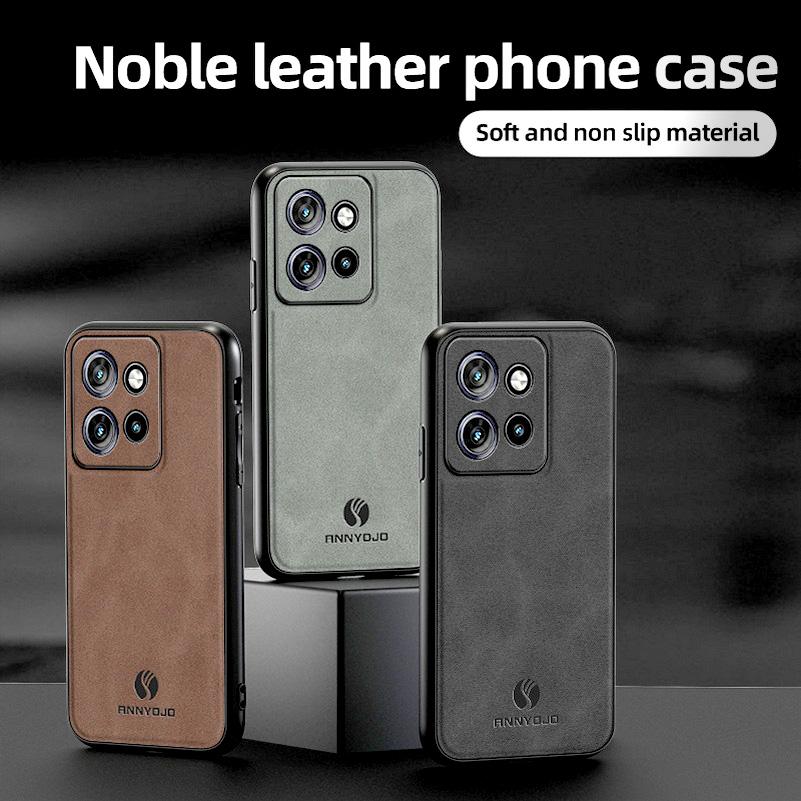 Matte Einfache Lederhülle Für Moto Edge 50 Neo 50 Fusion Edge50 Ultra Pro 40 Neo Edge Eingebauter Metall Halter für Auto Halterung Abdeckung