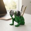 Plastic Frog Glasses Holder Green Toothbrush Stand Frog Shaped Toothbrush Holder  for Living Room