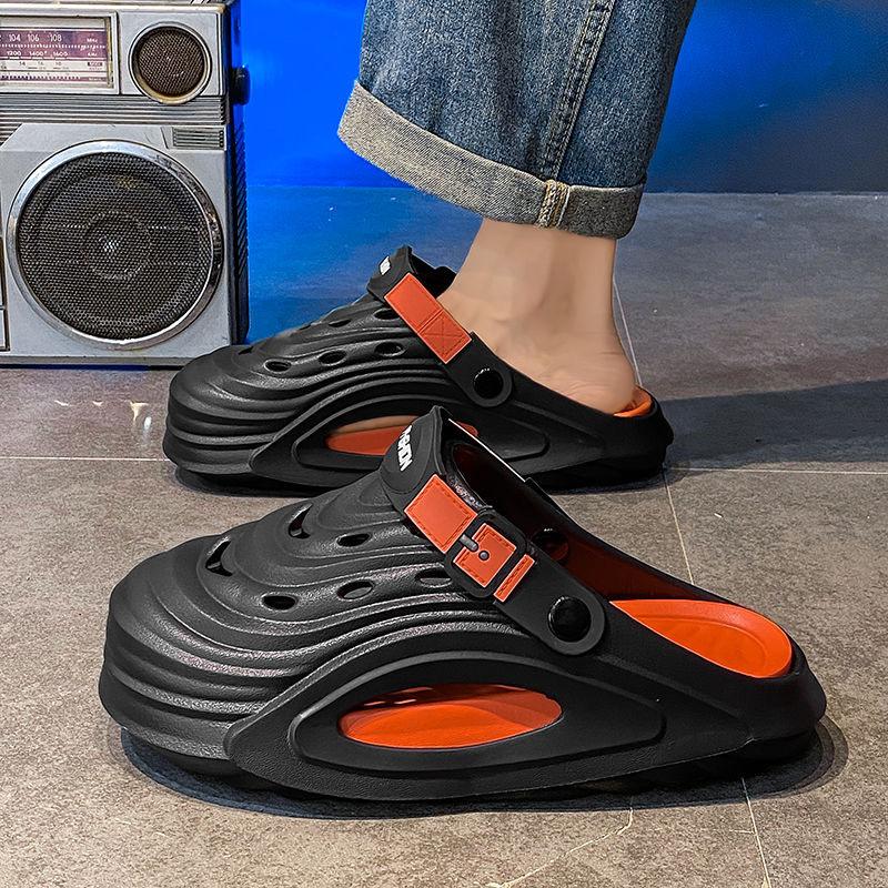 Fashion Comwarm Summer Slippers For Men Soft Sole Comfort Outdoor Beach Slides EVA Lightweight Hole Shoes Fashion Platform Men's Sandals
