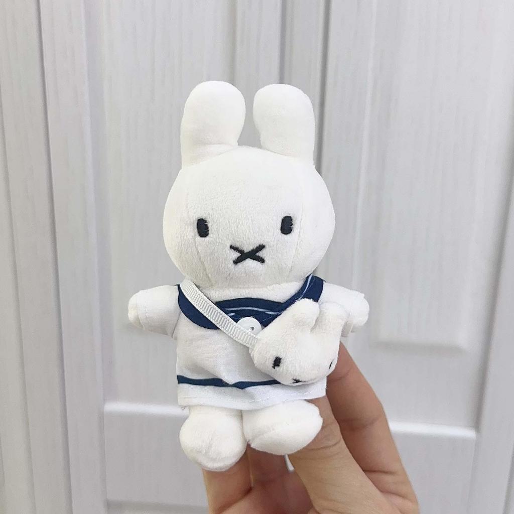 Navy Limited Edition Miffy Rabbit and Boris Bear Plush Pendant Doll - Cute Heart Gift Ornament