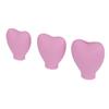 3pcs Makeup Brush Cover Portable Silicone Hrt Shaped Cosmetic Brush Guard   for Women Girls