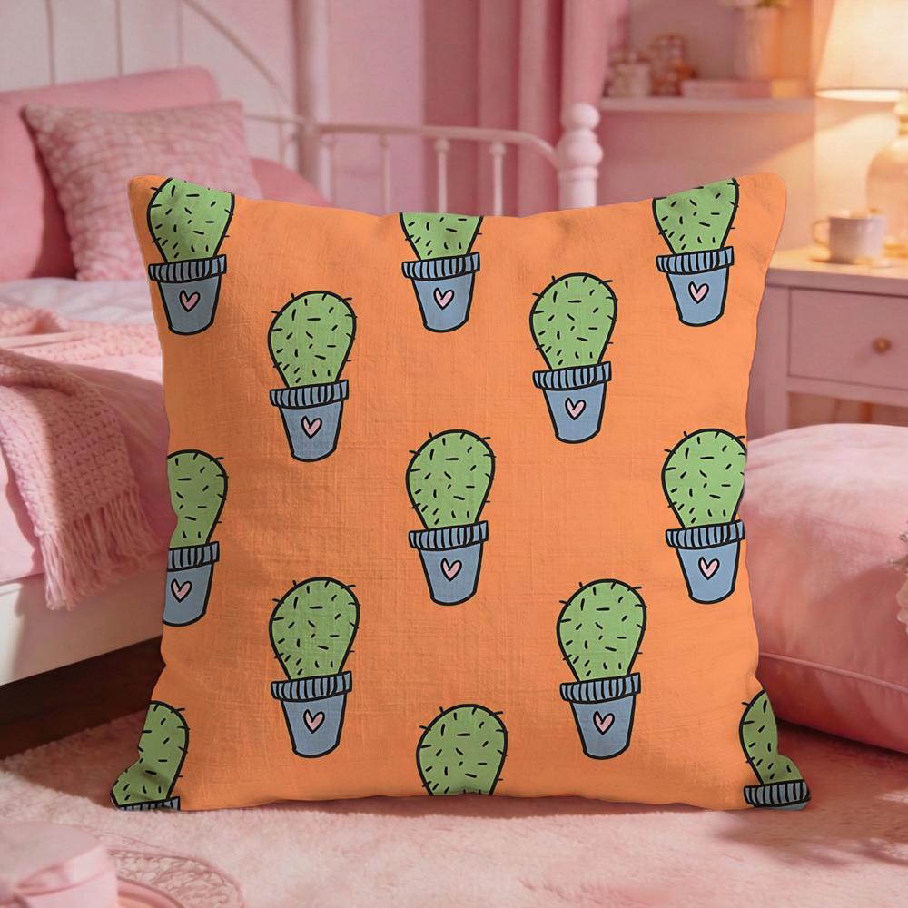 PlantcactusS Cushion Cover Premium Comfort Reversible Pillow Cove Two in One Design for Any Room Car Interior