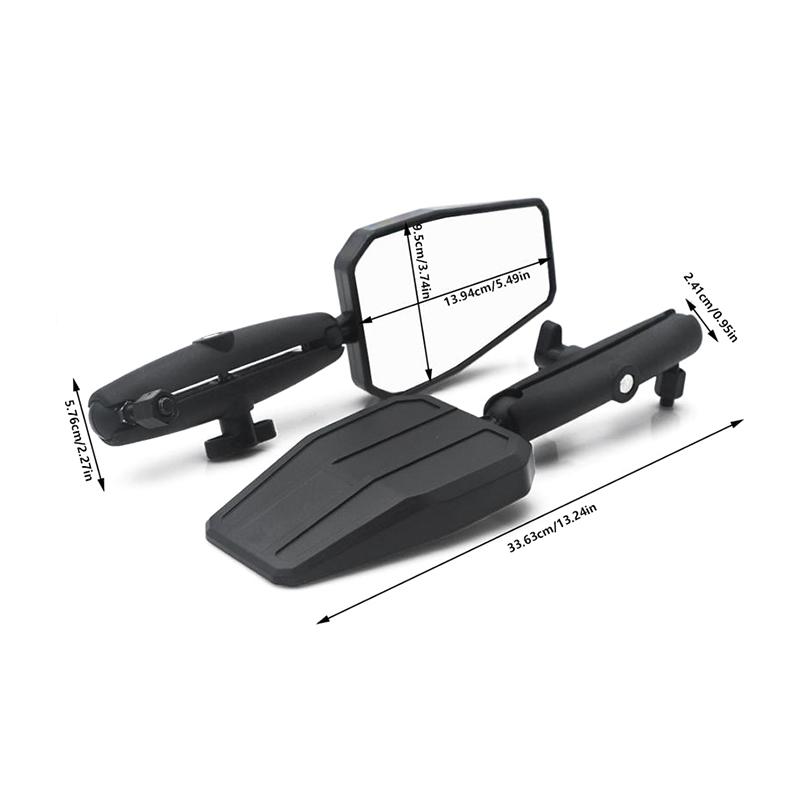 1Pair/Bag Adv Motorcycle Adjustable Handlebar Side Mirror Offroad Cool Foldable Rearview Mirror Black Motorbike Accessories Gift