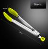 Silicone Head BBQ Grilling Tongs Stainless Steel Non-Stick Steak Bread Clip Anti-Scalding Food Clamp Kitchen Cooking Utensils